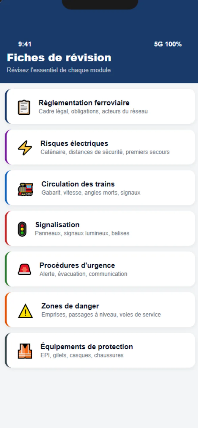 Fiche de r&eacute;vision SECUFER Quiz