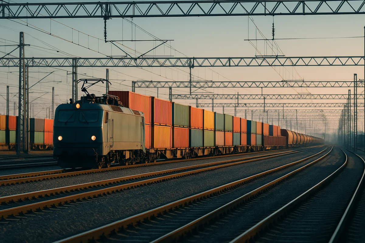 Fret ferroviaire : train de marchandises et wagons sur le réseau ferré national