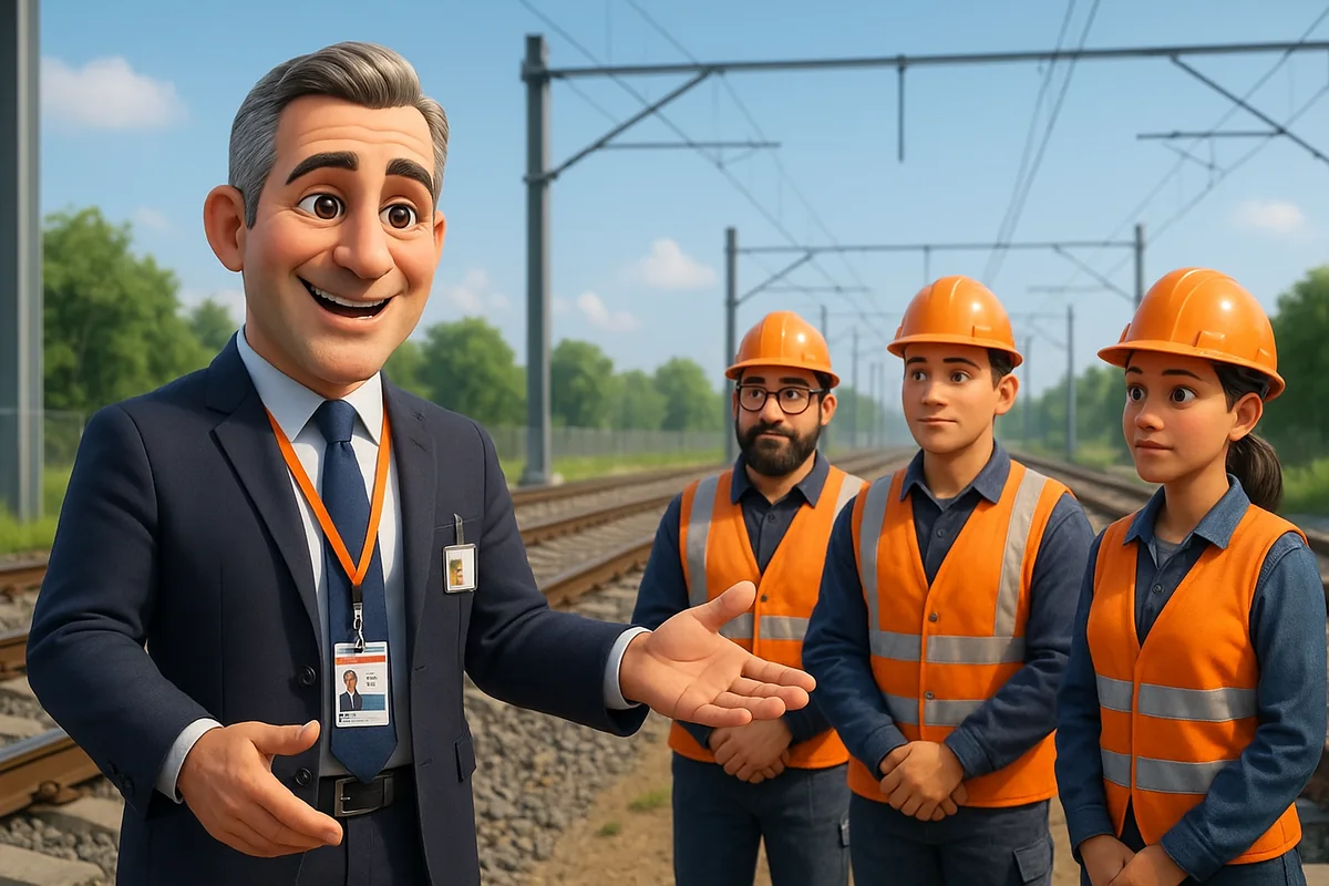 Formateur SECUFER animant une session pour une équipe d'agents ferroviaires