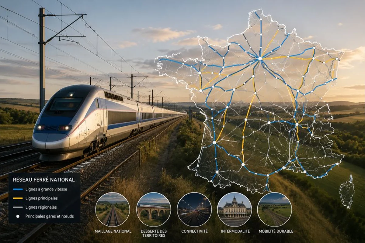 Le réseau ferré national français : voies, aiguillages et caténaires gérés par SNCF Réseau